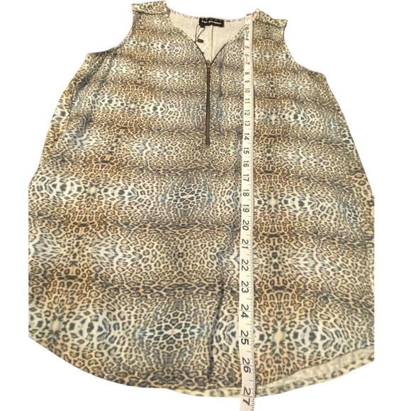 SPORT The Kooples Leopard Print Sleeveless Zipper Front Top Women's Size S - Picture 13 of 13